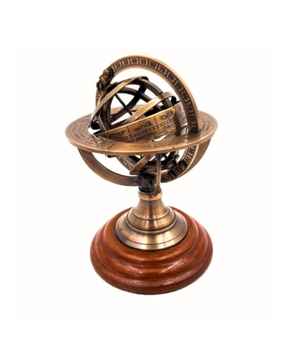 Retro Decorative Brass Astrolabe – Height 13.5 cm – NI351