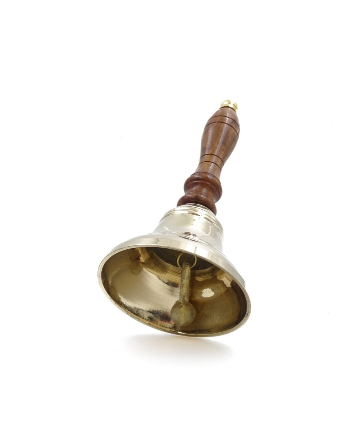 Brass Hand Bell with Wooden Handle – Retro – HB70/3