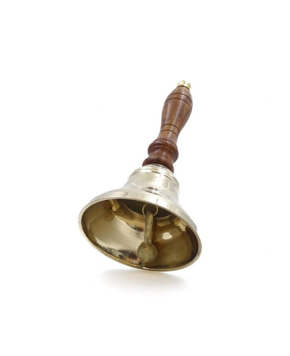 Brass Hand Bell with Wooden Handle – Retro – HB70/3