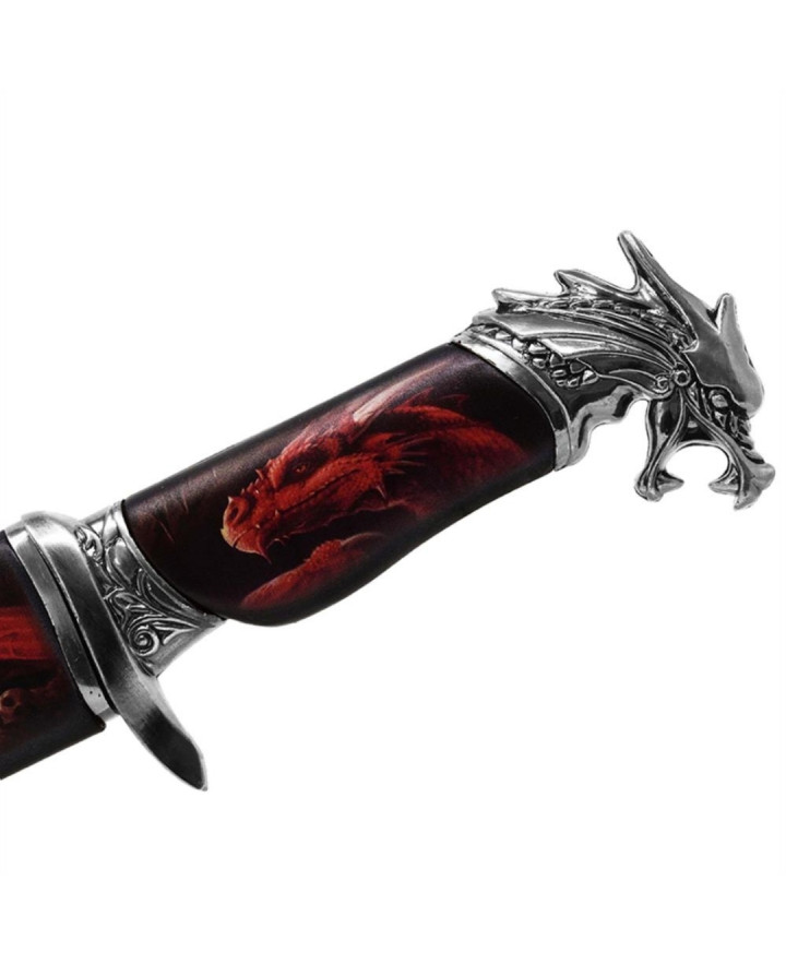 Sztylet dekoracyjny stalowy - Rękojeść smoka - SW-189