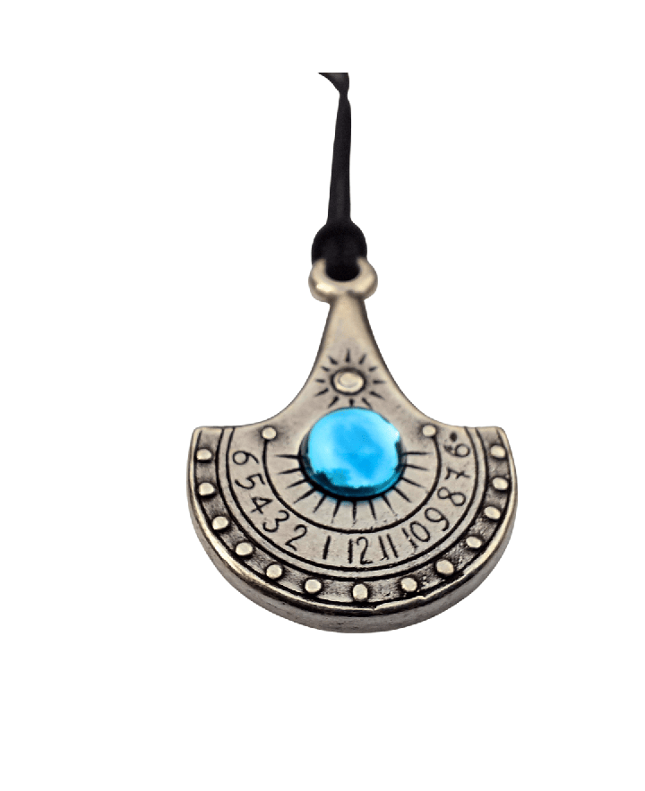 Sun Watch Necklace – Nil – Silver-plated Zamak + Czech crystal – NIL33