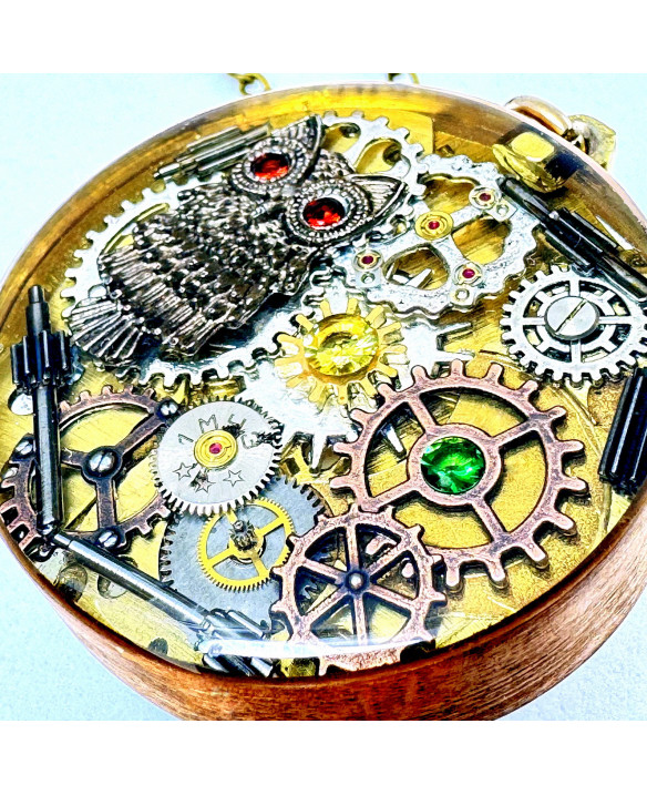 DOUBLE-SIDED PENDANT - OWL III - 3D