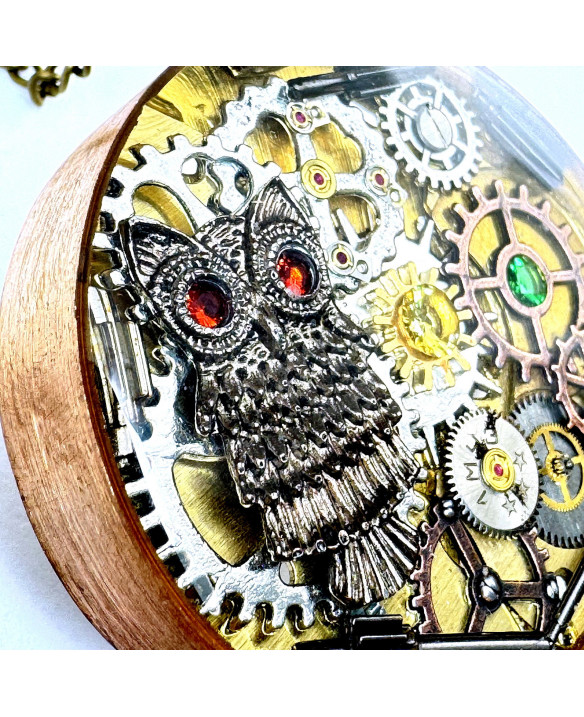 DOUBLE-SIDED PENDANT - OWL III - 3D
