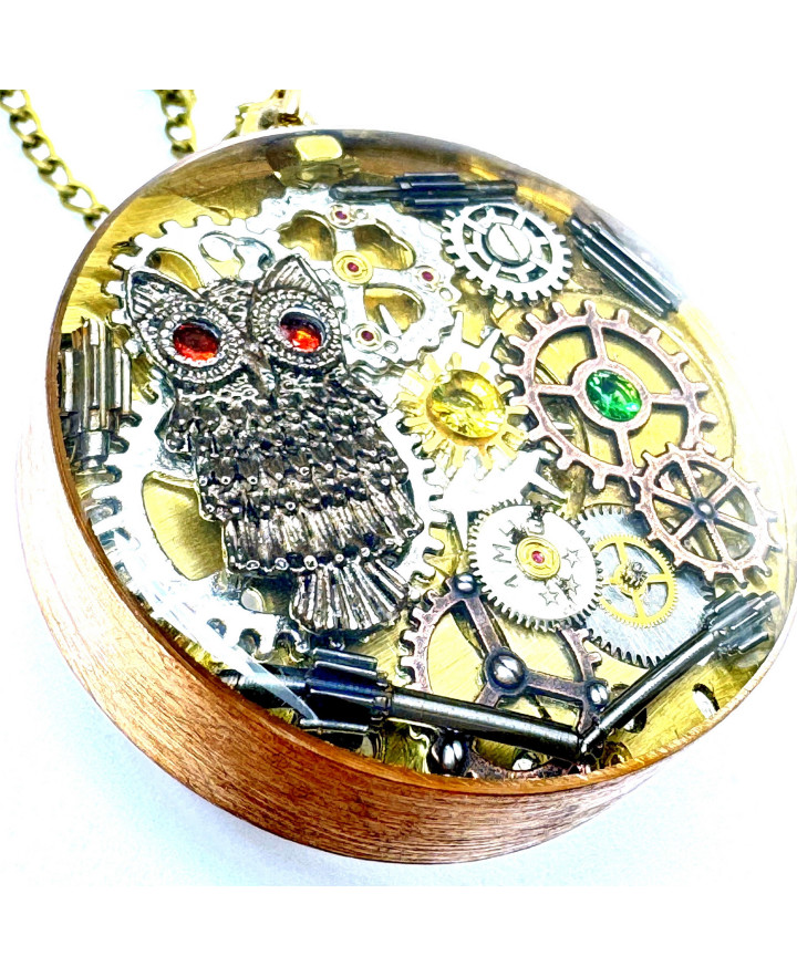 DOUBLE-SIDED PENDANT - OWL III - 3D
