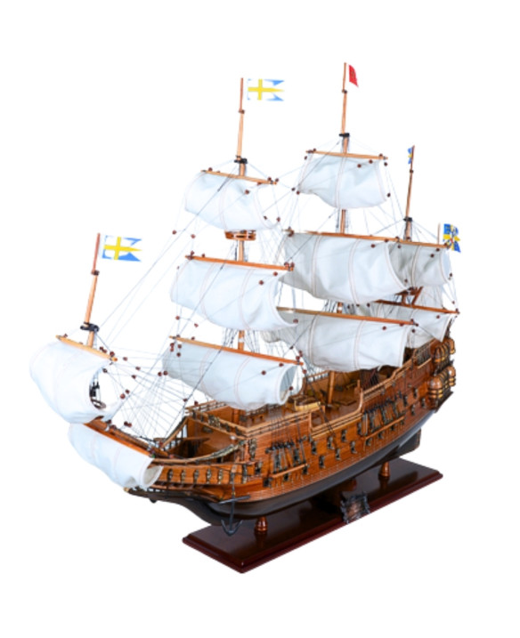 Ekskluzywny model żaglowca Vasa z rozwiniętymi żaglami - Vasa80R