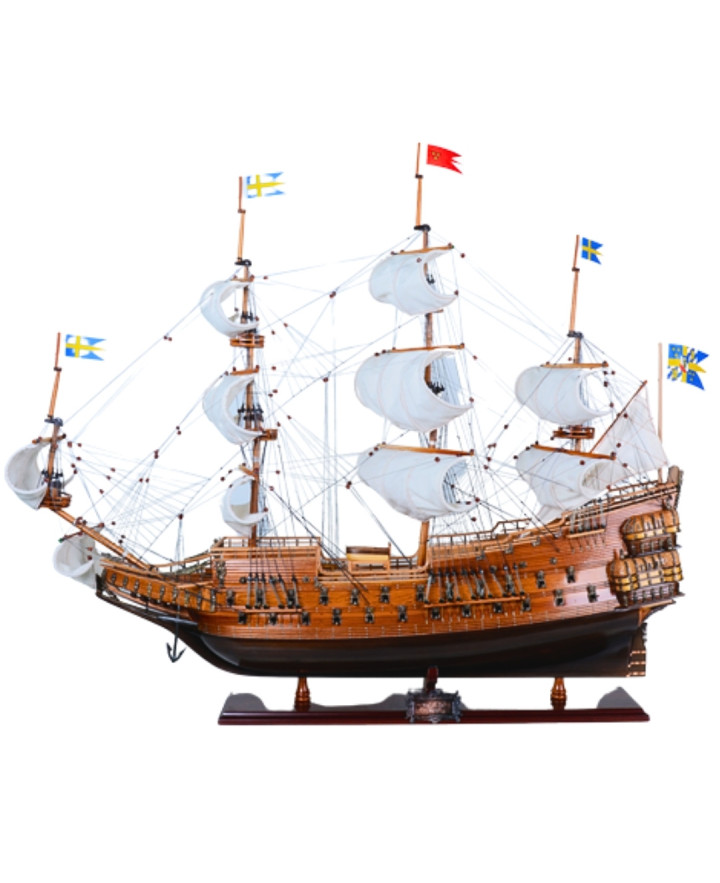 Ekskluzywny model żaglowca Vasa z rozwiniętymi żaglami - Vasa80R