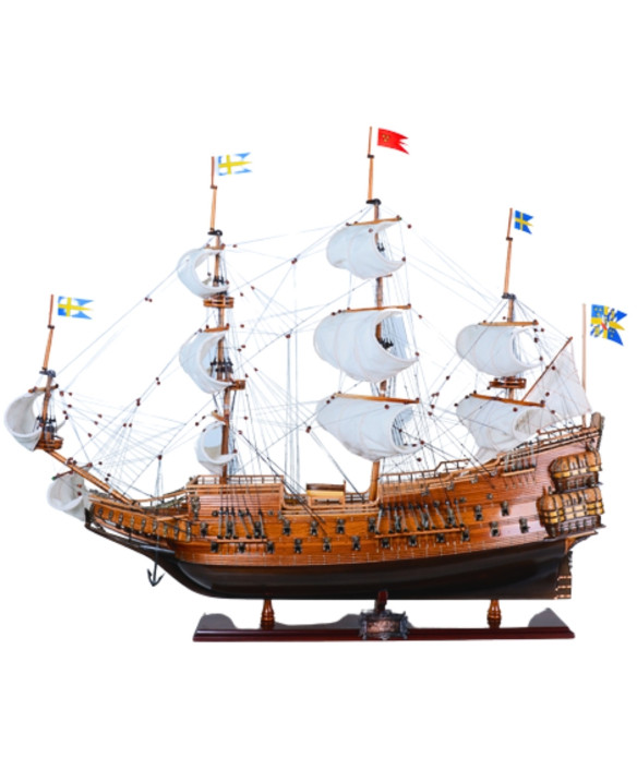 Ekskluzywny model żaglowca Vasa z rozwiniętymi żaglami - Vasa80R