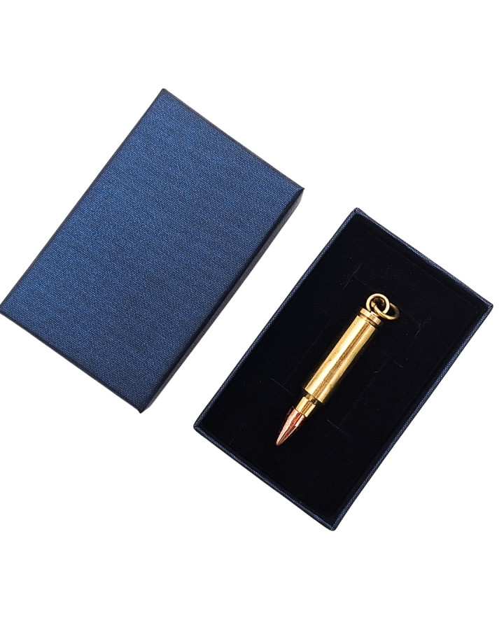 Bullet-shaped key ring in an elegant box – Military gift – KRT18A