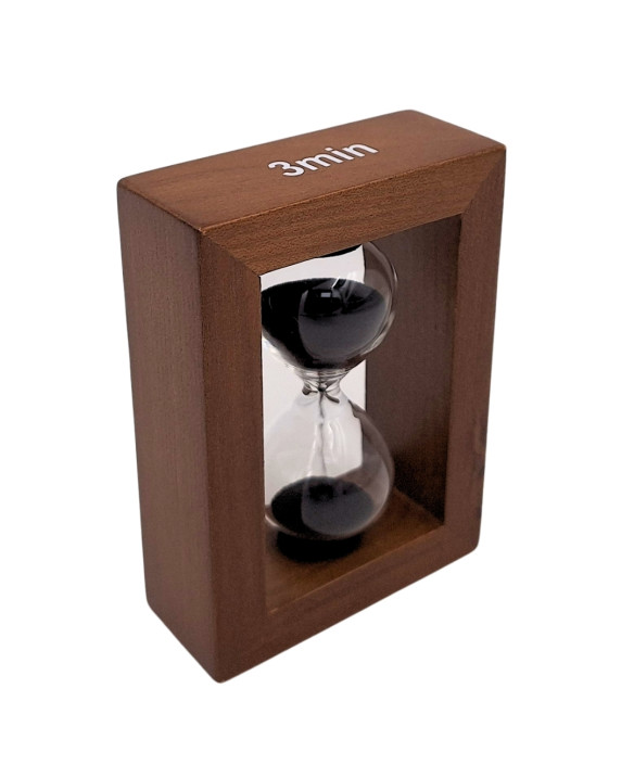 3-Minute Sand Timer in a Wooden Frame – An Elegant Decoration – M123