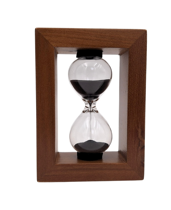 3-Minute Sand Timer in a Wooden Frame – An Elegant Decoration – M123