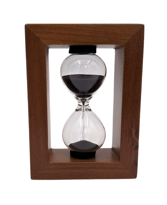 3-Minute Sand Timer in a Wooden Frame – An Elegant Decoration – M123