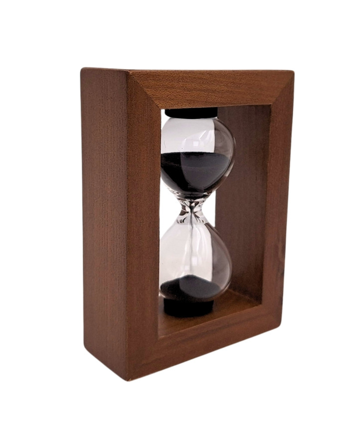3-Minute Sand Timer in a Wooden Frame – An Elegant Decoration – M123