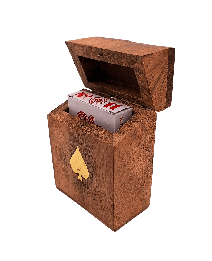 A Deck of Cards in a Wooden Box - DNU-2985
