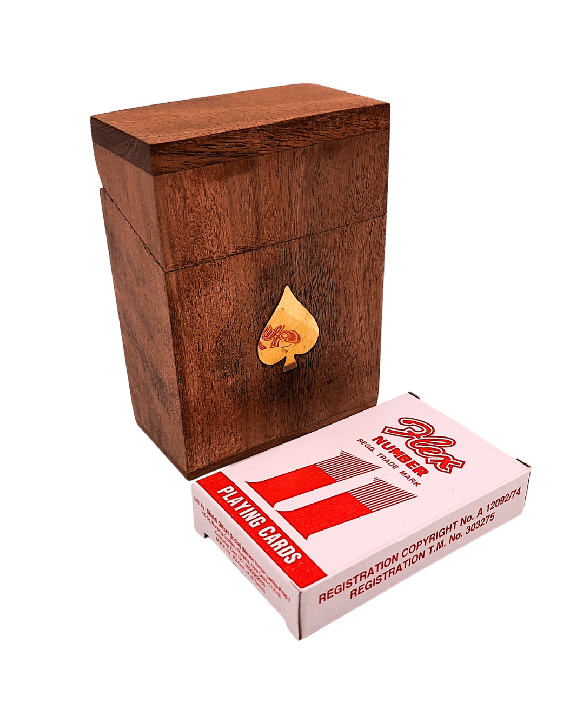 A Deck of Cards in a Wooden Box - DNU-2985