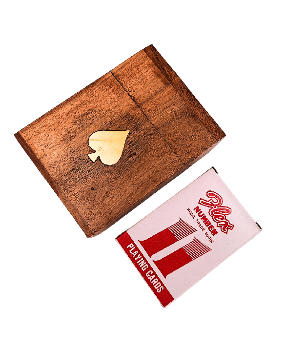A Deck of Cards in a Wooden Box - DNU-2985