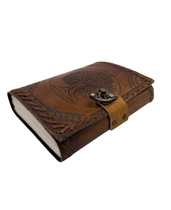 Vintage Retro Leather Notebook, 200 pages – Tree of Life - AH01