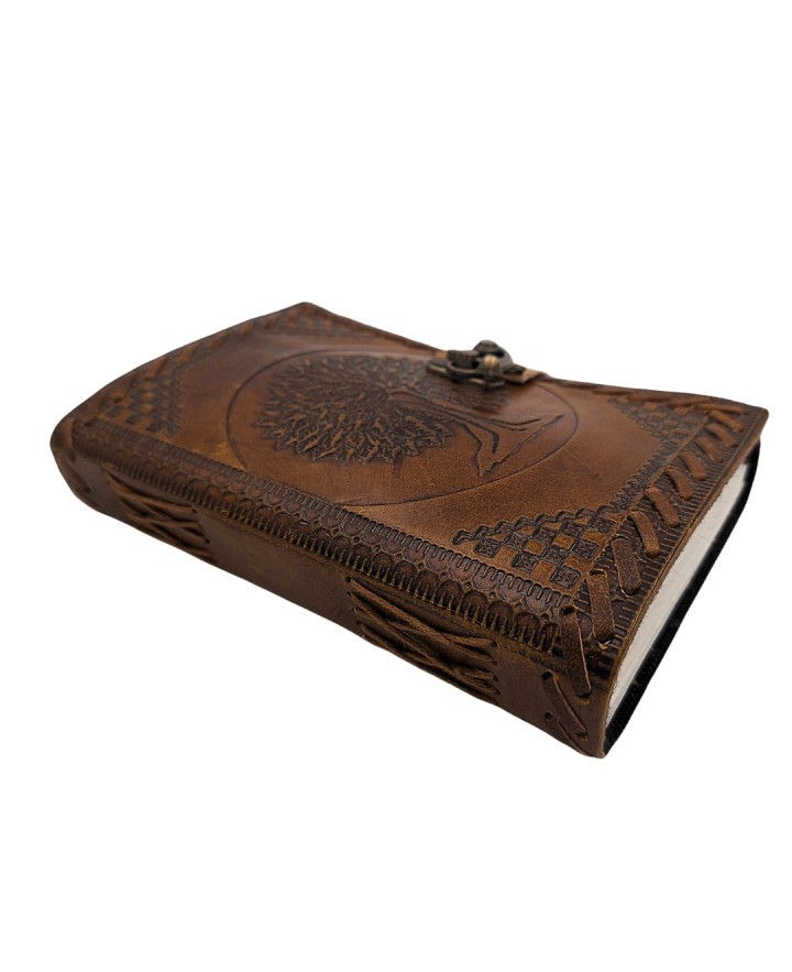 Vintage Retro Leather Notebook, 200 pages – Tree of Life - AH01
