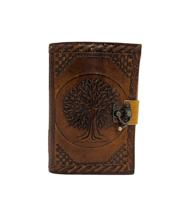Vintage Retro Leather Notebook, 200 pages – Tree of Life - AH01