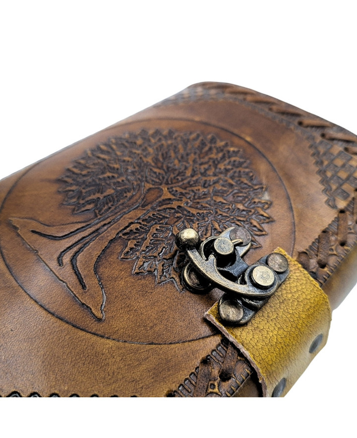 Vintage Retro Leather Notebook, 200 pages – Tree of Life - AH01