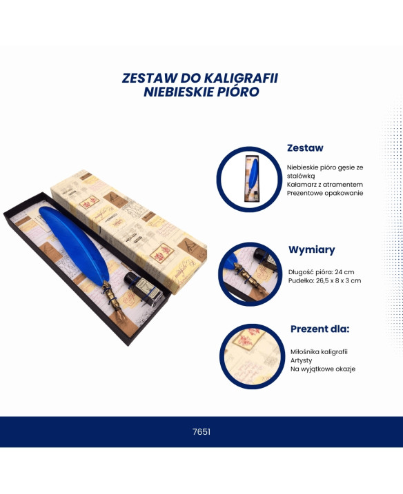 Calligraphy set – blue nib – 7651