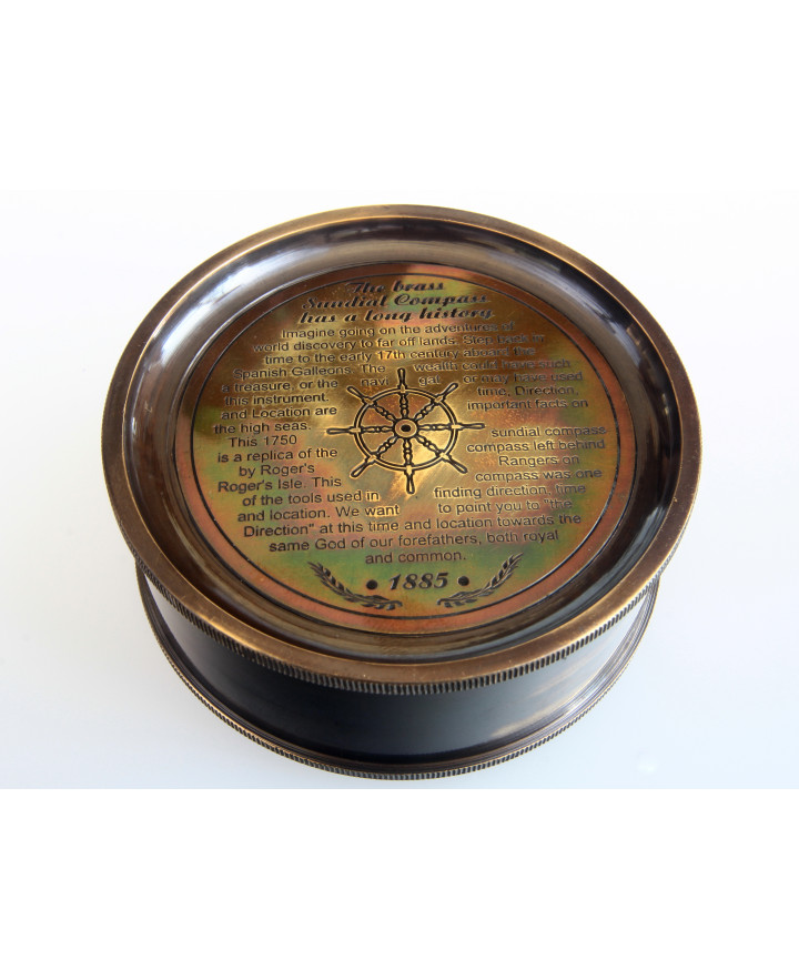 COMPASS - SUNDIAL BOX F.L. West 1885