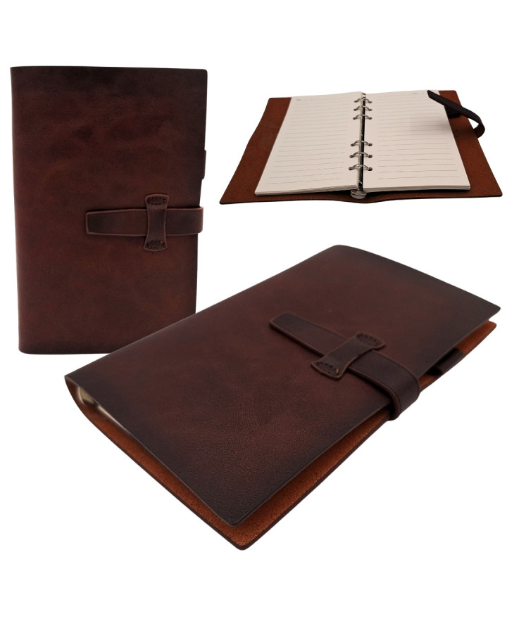 Elegancki Notes Skórzany A6 Retro Vintage z Zamknięciem – Pamiętnik – EE3