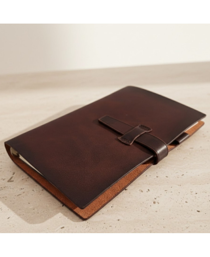 Elegancki Notes Skórzany A6 Retro Vintage z Zamknięciem – Pamiętnik – EE3
