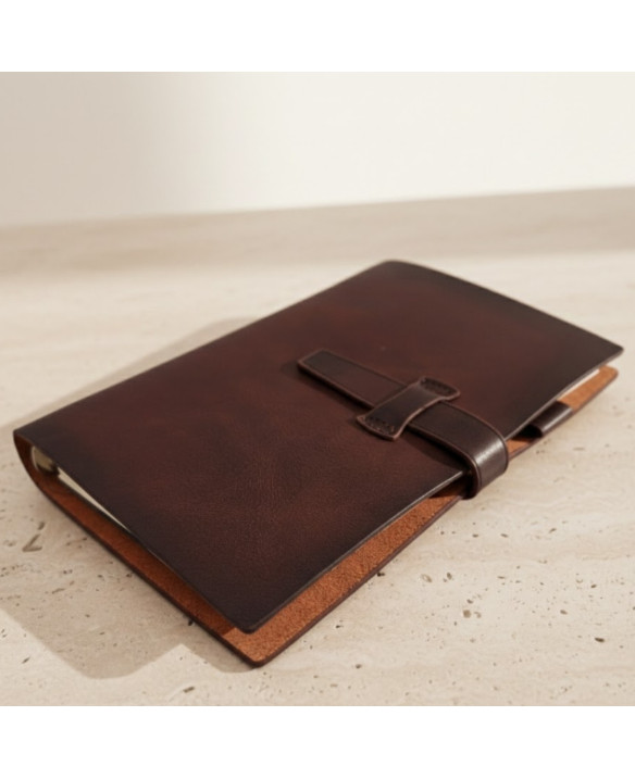 Elegancki Notes Skórzany A6 Retro Vintage z Zamknięciem – Pamiętnik – EE3