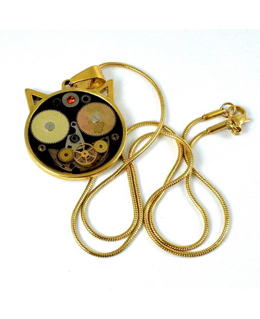 WISIOR - kotek czarny I (złoty)