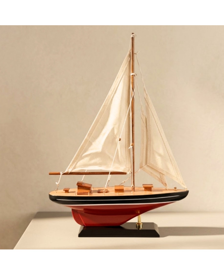 Drewniany Model Jachtu Żaglowego - F1705
