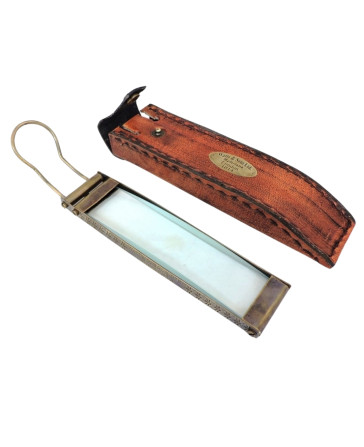 Lupa prostokątna w skórzanym etui MFK