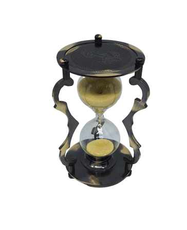 Klepsydra mosiężna - wykończenie antyk 5min - NC2677