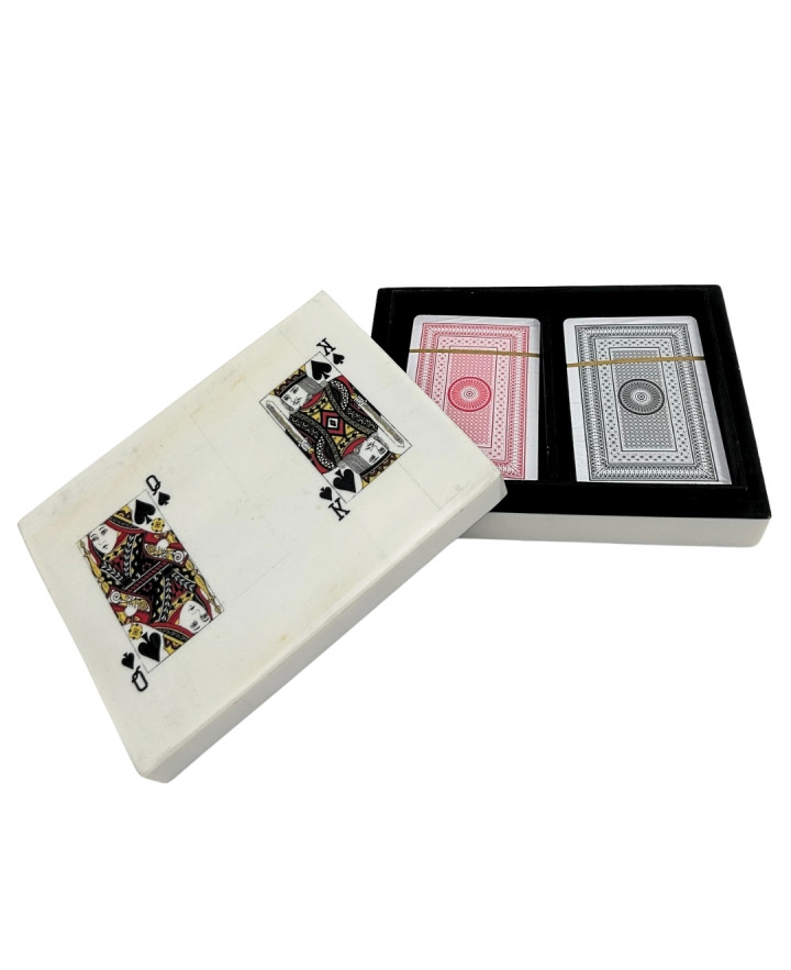 Two Decks of Cards in a Resin Box – An Elegant Gift for Gamers – G1220A