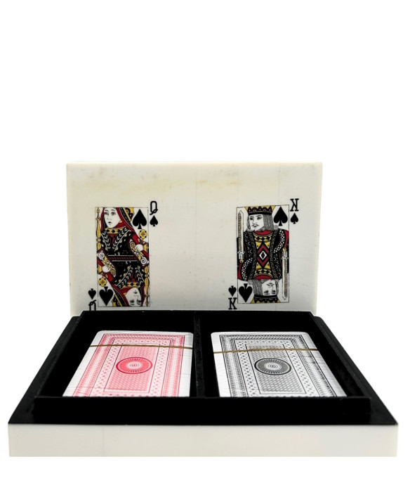 Two Decks of Cards in a Resin Box – An Elegant Gift for Gamers – G1220A
