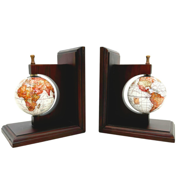Bookend Podpórki do Książek Globusy - Prezent dla Podróżnika - NC2677C
