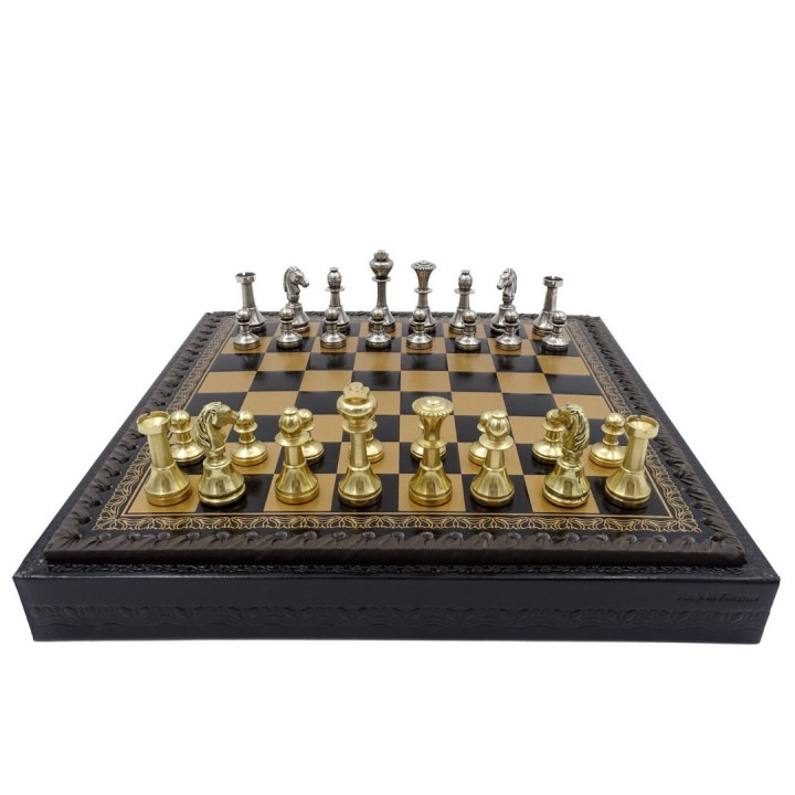 Ekskluzywne Mosiężne Szachy Italfama 28x28 cm – N001