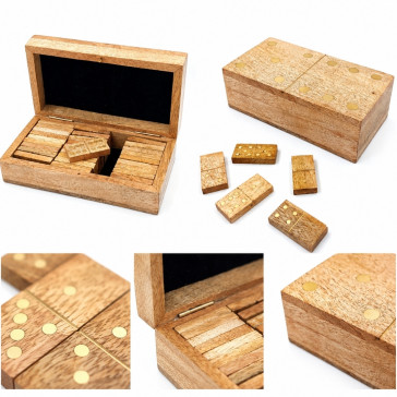 Drewniane Domino w Pudełku z Drewna Mango - BR157