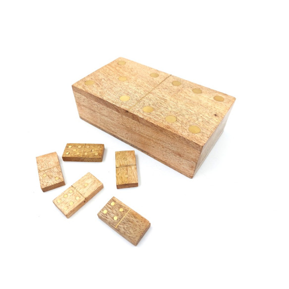 Drewniane Domino w Pudełku z Drewna Mango - BR157