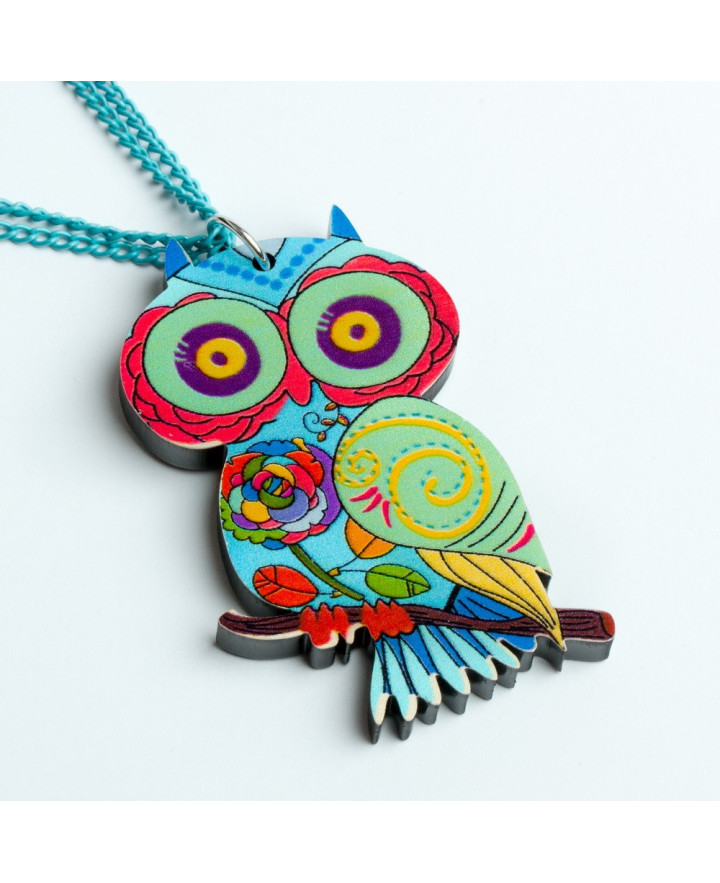 PENDANT - OWL - BLUE
