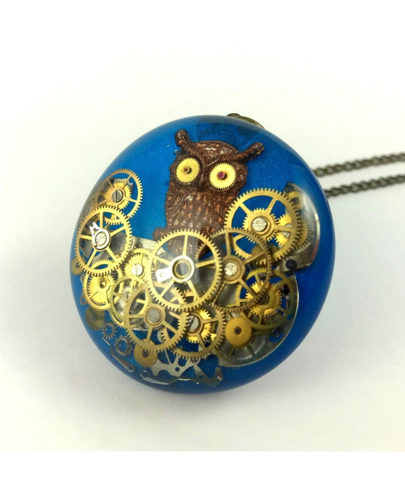 PENDANT - OWL - 3D BLUE SKY