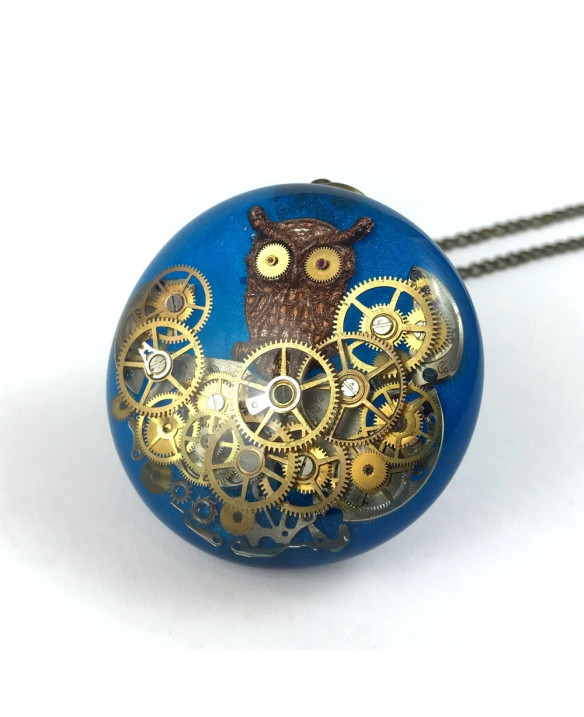 PENDANT - OWL - 3D BLUE SKY