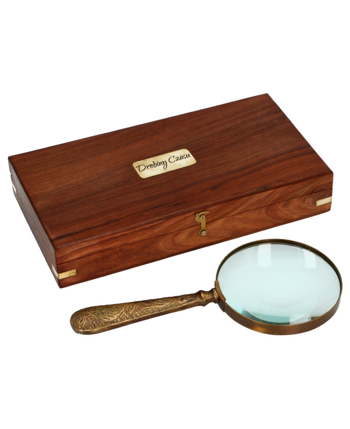 HAND-HELD MAGNIFYING GLASS WITH CASE - RECTANGULAR