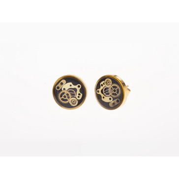 STUD EARRINGS – ROUND (BLACK)