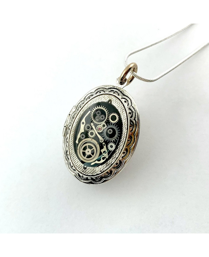Handmade jewellery - PENDANT - PHOTO BOX (BLACK)