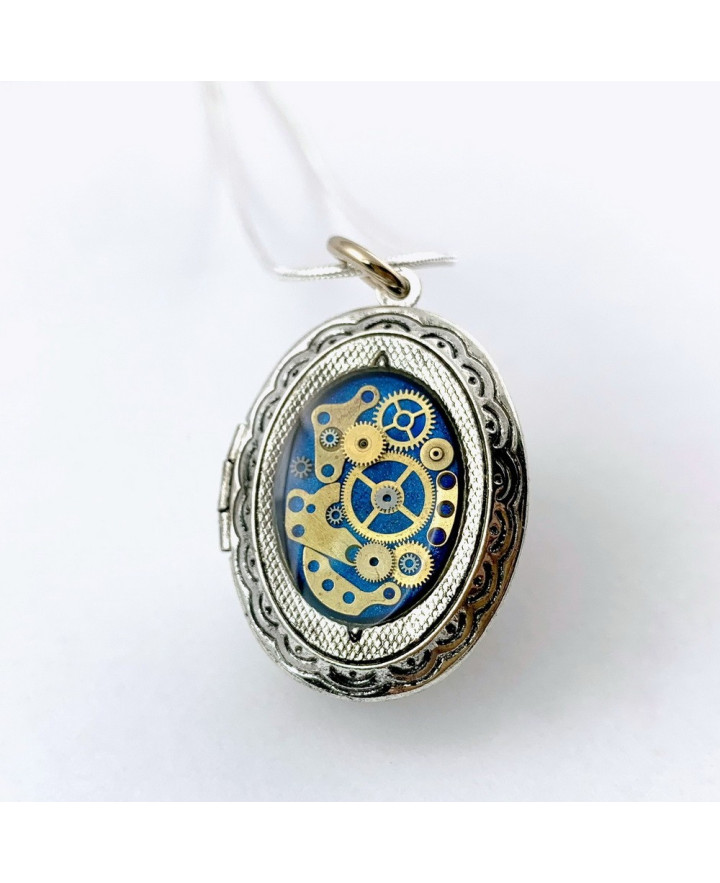 Biżuteria handmade - WISIOR - PUZDERKO NA ZDJECIE (BLUE)