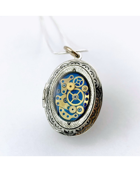 Biżuteria handmade - WISIOR - PUZDERKO NA ZDJECIE (BLUE)