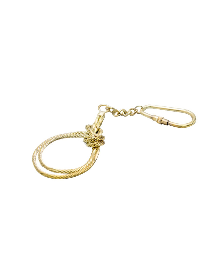 Brass double knot key ring NI029