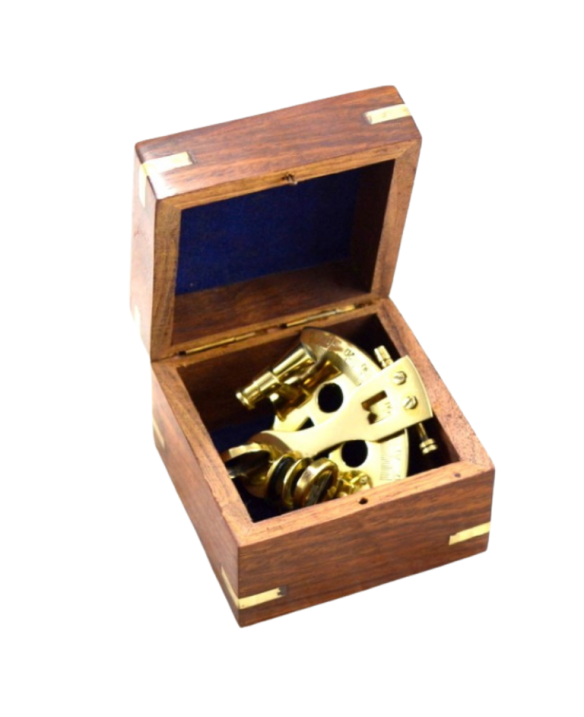 Small Brass Sextant in a box – NC1506