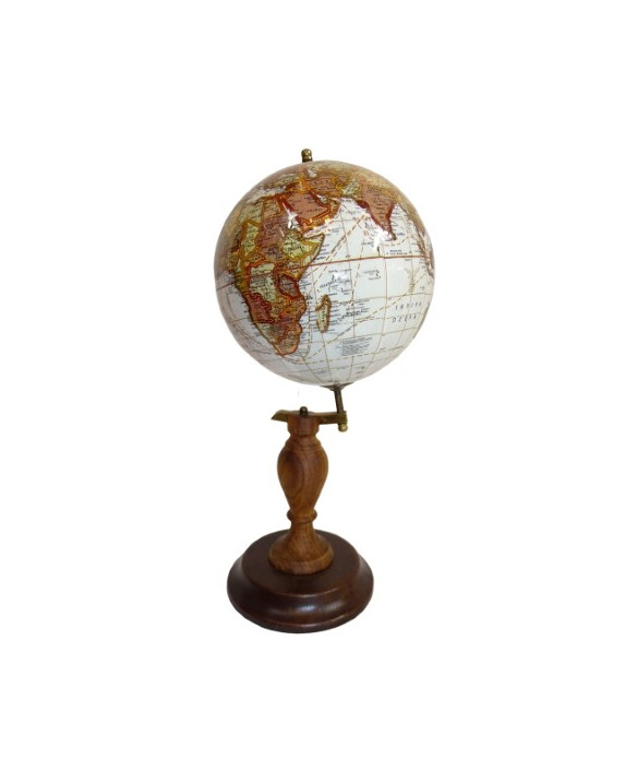 Elegancki Globus ozdobny na drewnianej podstawie - World GLB-0096B