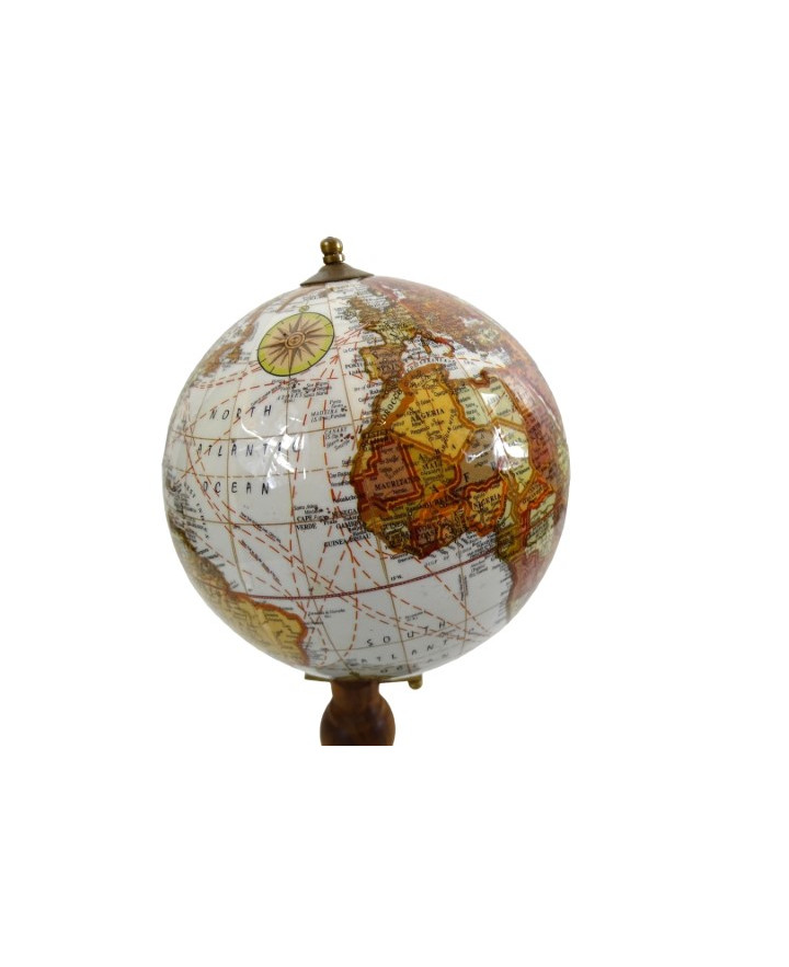 Elegancki Globus ozdobny na drewnianej podstawie - World GLB-0096B
